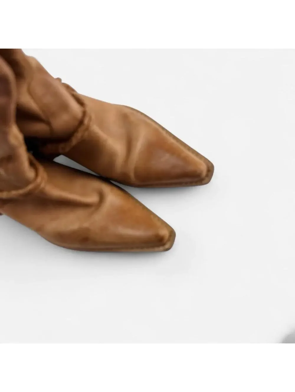 Tan Leather O Ring Harness Western Boots in Tan